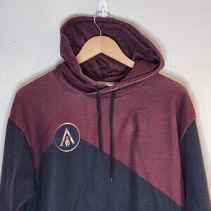Assassins Creed Mens Small Unisex Hooded Sweatshirt Hoodie Black Maroon